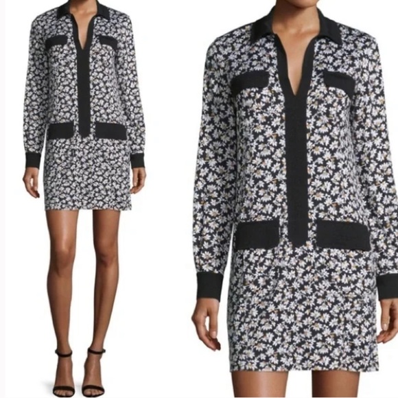 NWOT Diane von Furstenberg Dilly Berlin Meadow Silk Jersey Shift Mini Dress - Picture 1 of 11